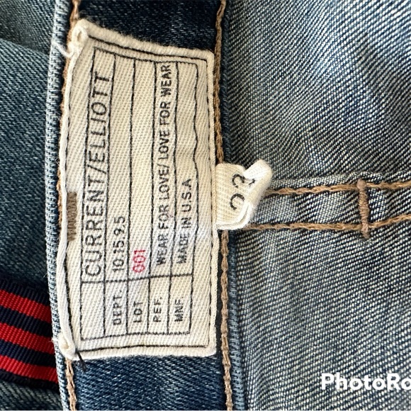 Current Elliot red stripe jeans - Picture 2 of 5